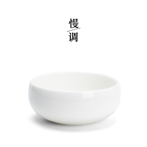 Slow Flirted White Porcelain Tea Wash Large Number Tea Bowl Wash Tea Cup Tea Wash And Pen Wash Tea Dau Water Spittoon Ceramics Household Brief Wind