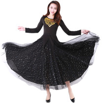 New square dance collective performance competition dress large size female national standard modern dance waltz practice large skirt