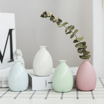 Vase decoration crafts living room home decoration Jingdezhen flower arrangement base ceramic decoration Chinese wine cabinet