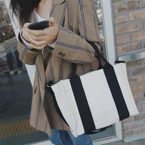 2022 New Japan-South Korea Tide Fashion 100 Hitch-Lading Shoulder Hot Moms Bag Multifunction Large-Capacity Waterproof Canvas Mother & Baby Bag