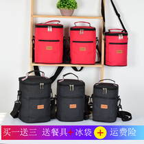 SENPNES thickened waterproof 1 4-2 liters carrying pot protective cover insulation bucket bag Lunch bag warm aluminum foil lunch box bag