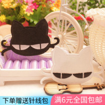 Baby Baby Cartoon Patch Patch Clothing Jeans Subdecoration Patches COOL GLASSES BLACK AND WHITE KITTY BOUSTICES