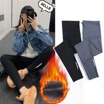 Pregnant women pants autumn and winter plus velvet padded letters sports yoga shark pants size 200 Jin leggings