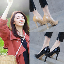 Girls super hot high heels childrens 2021 new spring spring and summer net red all-match single shoes fine heel small leather shoes