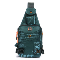 New mens chest bag tide shoulder bag Oxford outdoor sports backpack shoulder Korean version travel canvas chest hanging bag
