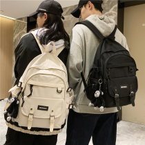 Japanese college student school bag female Korean version of high school tooling Hong Kong style Junior high school student fashion trend Large capacity mens double shoulder bag