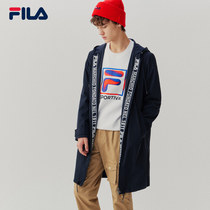 FILA Phila Fiele official mens woven coat 2021 new long hooded sports jacket men