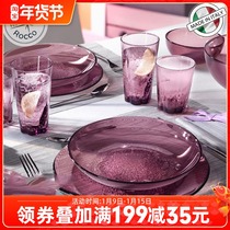 Italian imported Hya Creative Glass Bowl transparent soup bowl colorful tableware dessert salad large Bowl can be microwave oven