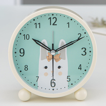 Student with alarm clock silent child special cartoon sound oversize bedroom headboard with light clock to ring alarm clock table