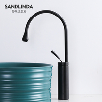 Creative personality water drop faucet hot and cold basin basin basin faucet black Nordic designer stand basin faucet
