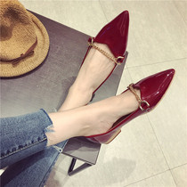 Retro women shoes lady pointed flat single shoes celebrity temperament OL casual ladyshoes 2021 Korean version of new Hong Kong flavor women