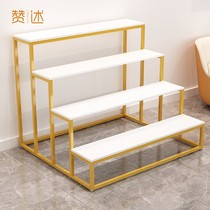 High and low shelves Flow table booth Shoe store shoe rack display rack Bag rack Childrens shoes display table bag rack Nakajima rack