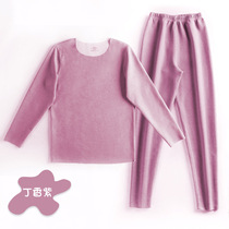 No Mark-Suede Autumn Clothes Autumn Pants Children Warm Lingerie Suit Boy Girls Home Conserved Autumn And Winter Jersey