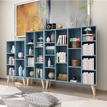 Simple bookshelf Simple modern shelf Floor-to-ceiling table cabinet Student creative lattice cabinet Free combination bookcase