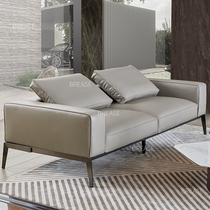 Nordic leather sofa Italian minimalist can be customized light luxury down steel frame tall modern head layer Napa leather sofa