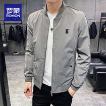 Romon male jacket young man wearing clothes on the spring and autumn popular leisurely and handsome baseball collar male