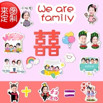 Cartoon cute baby homemade refrigerator sticker diy custom photo souvenir fun magnet decorative doll tile