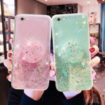 Suitable for apple 6plus mobile phone shell iphone6plus fashion womens drop rubber flat fruit 6splus creative transparent streaming sand protective sleeves ins new upmarket lavish fruits 6p