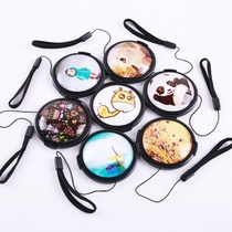 Backpackers suitable for Sony cartoon creative lens cover 40 5mm 16-50mm camera for anti-loss rope new