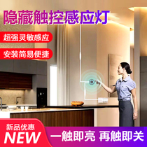 LED light with human body smart light strip touch sensor switch kitchen clothes cabinet waterproof mirror bedside warm White
