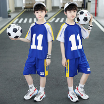 Boys' summer suit sportswear 2022 new qi summer short-sleeved children's football quick-drying handsome boy costume