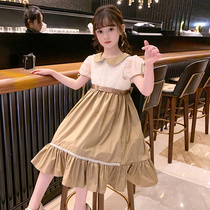 Girl dress for girls dress for summer clothing childrens skirts short sleeves 2022 new foreign air Korean version girl princess nepotism dress