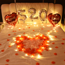 Wedding scene layout wedding room proposal props birthday decoration romantic wedding room layout balloon package