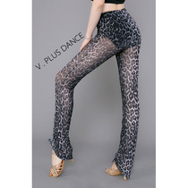 V PLUS DANCE GAO XUE BAO WEN MESH PANTS DRAWSTRING LATIN DANCE PRACTICE SUIT TROUSERS WITH UNDERPANTS