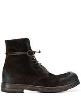 MARSELL 2021 trendy dark brown suede lace-up mens boots
