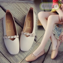 Beef sole shoes Womens Flat shoes 2019 summer new shoes Bean shoes womens ladyshoes Joker spring and autumn womens shoes