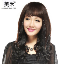 Meihe real hair Liu Hai film no trace reissue hair top cover white hair wig female simulation head wig