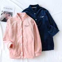 Blouses autumn and winter coral suede pyjamas woman winter long sleeves warm thickening plus suede sweet and lovely flannel home clothes