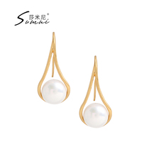 sumni Samini simple atmospheric earrings female 2019 New Tide texture personality earrings seaside leisure jewelry