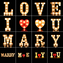 Courtiate Decorative Car Tailbox Scene Placement Table White Letter Light Car Trunk Theorist Marryme Suitor