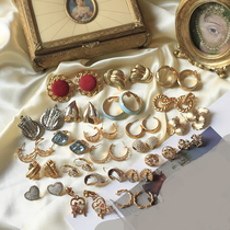 Western antique jewelry vintage earrings versatile European and American summer fashionable retro earrings ear clip W8