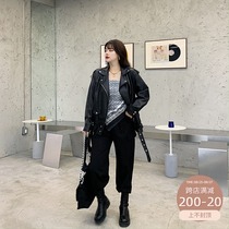 King Grape slightly fat mm Martin boots womens thick-soled British style booties spring and Autumn single boots thin motorcycle boots mid-tube boots