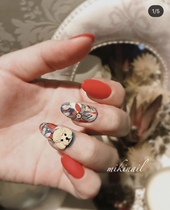 (Spot) Japanese imported bonnail cute Teddy head dog head manicure two sets