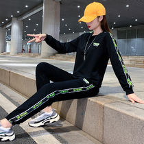 Casual Sports Suit Womens Tide Cards Fashion 2022 New Autumn Winter Nets Red Ocean Air And Slimmer Two Sets