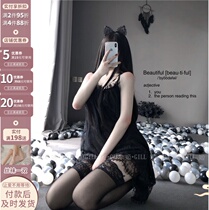 J Gill: Midnight seductive seductive hollowed-out interest Private room lace sleeping dress transparent Phantom pyjamas pyjamas