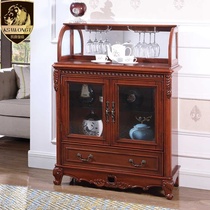 American side cabinet Wine cabinet European solid wood wine cabinet Living room storage entrance cabinet Dark cupboard Tea cabinet spot