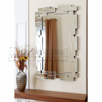 Makeup mirror Wall mirror Entrance mirror Venetian mirror craft mirror Decorative mirror Bathroom bathroom mirror square custom