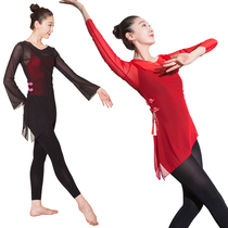 Classical dance yarn clothing body rhyme clothing Mesh yarn elegant cheongsam practice clothing womens tops Chinese national dance performance clothing