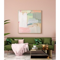 Pure hand painted fields Pink Youth Abstract Oil Painting Nordic Light Lavish Decoration Painting Modern Minima Restaurant Bedroom Hanging Painting