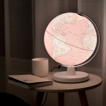Park Square globe lamp 3D three-dimensional relief 25cm medium high-definition pink led Chinese and English student gift table lamp