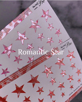 Japan imports sha-nail charm romantic tan stars pentagram cherry blossom pink bronzed gold medecine sticker