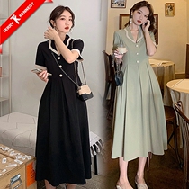 Pregnant women's professional dress summer long skirt