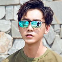 Sunglasses mens day and night dual-use can be turned up anti-glare glasses Clip sunglasses polarized