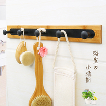 Easy times natural Nanzhu nail-free hook seamless viscose door rear hanger Bathroom row hook sticky hook shelf