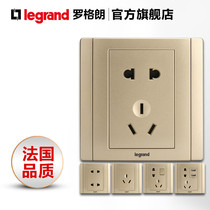 Lawrence Tcl Switch Socket Panel Beautiful Golden Five Hole Three Hole Socket Wall Power Supply Undercover Type 86