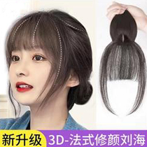 3d French air bangs wig female head hair replacement natural incognito simulation wig piece cover white hair fake bangs